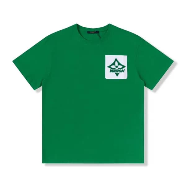 루이비통 남성 그린 크루넥 반팔티 - Mens Green Tshirts - lou04146… - 1