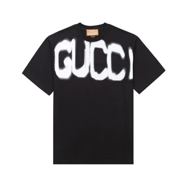 구찌 남성 크루넥 블랙 반팔티 - Mens Black Tshirts - guc04740x - 1