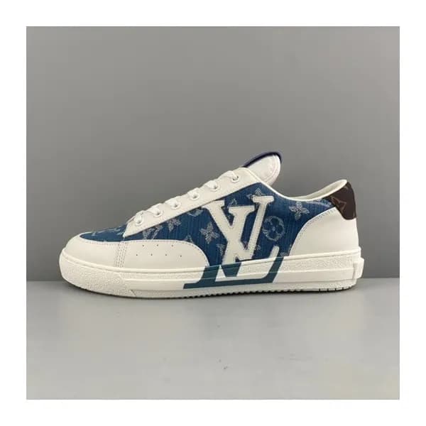 루이비통 남/녀 CHARLIE 네이비 스니커즈 - Unisex Navy Sneakers -… - 1