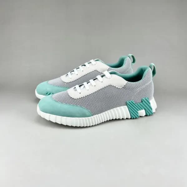 에르메스 남성 클래식 블루 스니커즈 - Mens Blue Sneakers - her0814… - 1