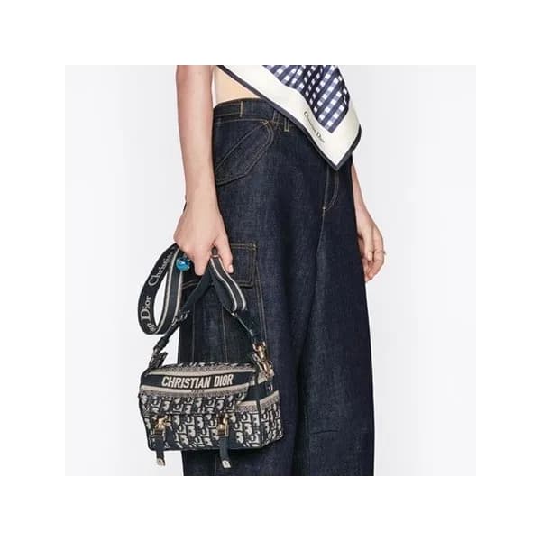 디올 여성용 오블리크 네이비 캠프백 - Womens Navy Cross Bag - dio0… - 1