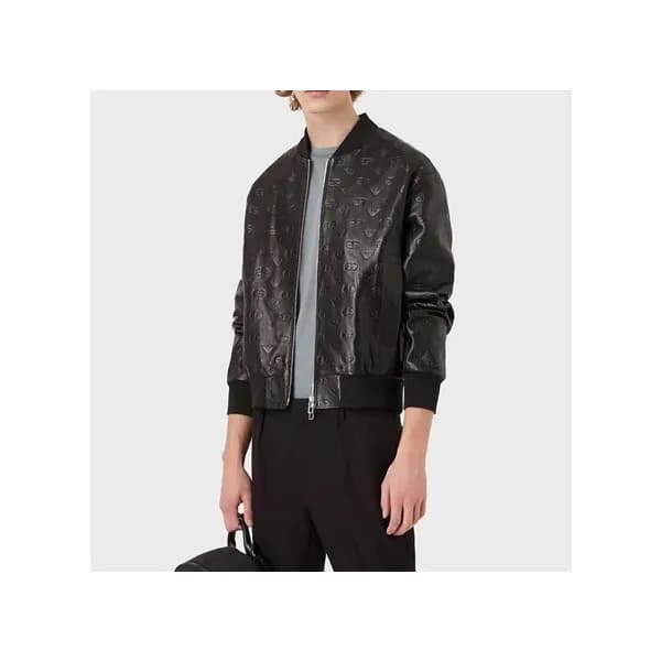 알마니 남성 블랙 가죽 자켓 - Armani Mens Black Jackets - arm0… - 1