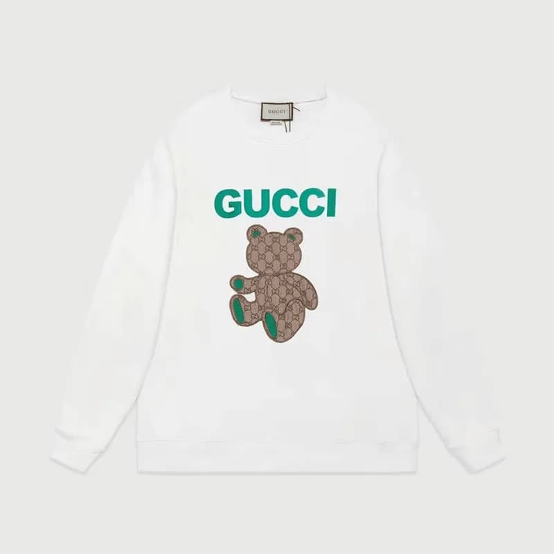 구찌 남/녀 캐쥬얼 화이트 맨투맨 - Gucci Unisex White Tshirts - … - 1