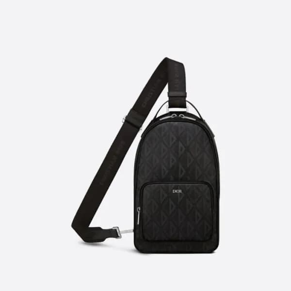 디올 남성 블랙 다이아몬드 새들백 - Dior Men Black Diamond Saddle… - 1