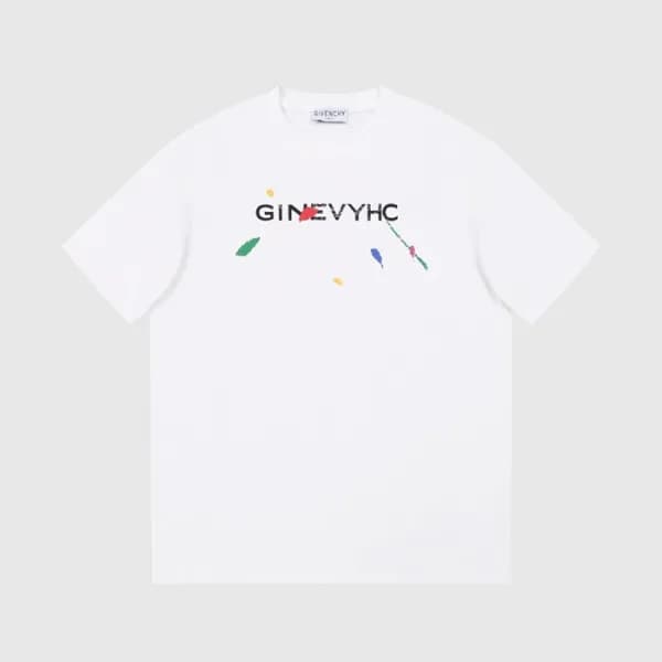 지방시 남성 크루넥 화이트 반팔티 - Givenchy Mens White Short Sle… - 1
