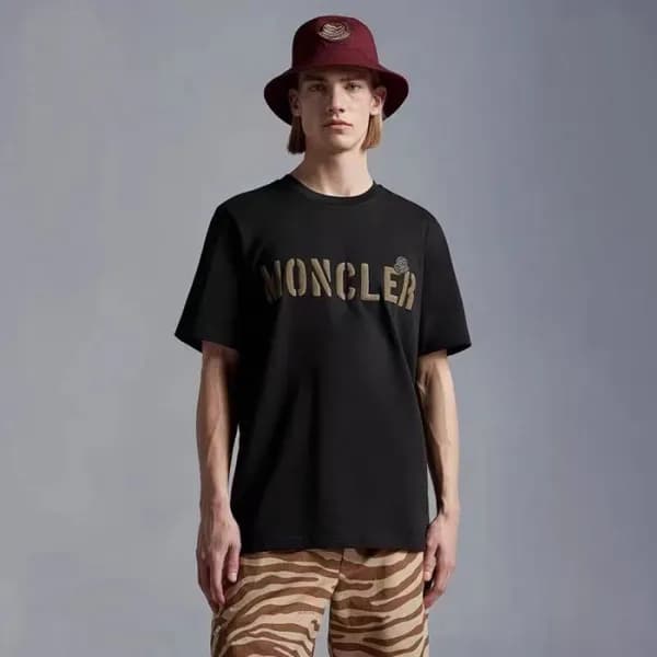 몽클레어 남성 블랙 크루넥 반팔티 - Moncler Mens Black Tshirts - … - 1