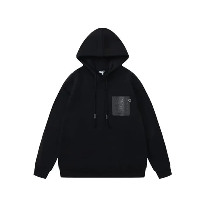 로에베 남성 캐쥬얼 블랙 후드티 - Loewe Mens Black Hoodie - loe7… - 1