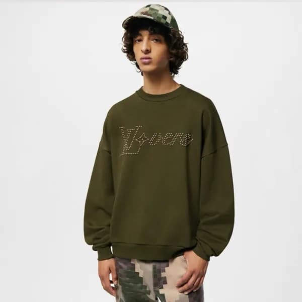 루이비통 남성 카키 맨투맨 - Louis vuitton Mens Khaki Tshirts … - 1