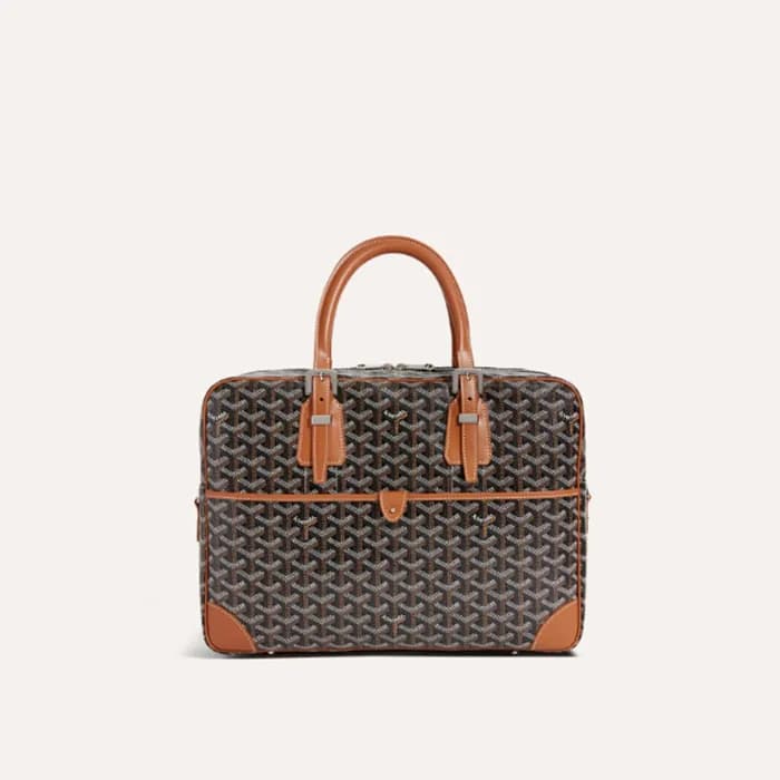 고야드 남성 블랙 탄 암바사드 PM 서류가방 - Goyard Mens Ambassade P… - 1