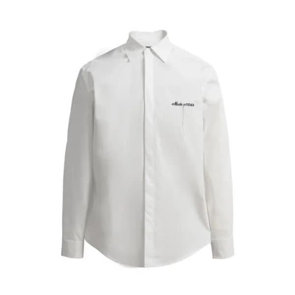 펜디 남성 화이트 셔츠 - Fendi Mens White Tshirts - fec532x - 1