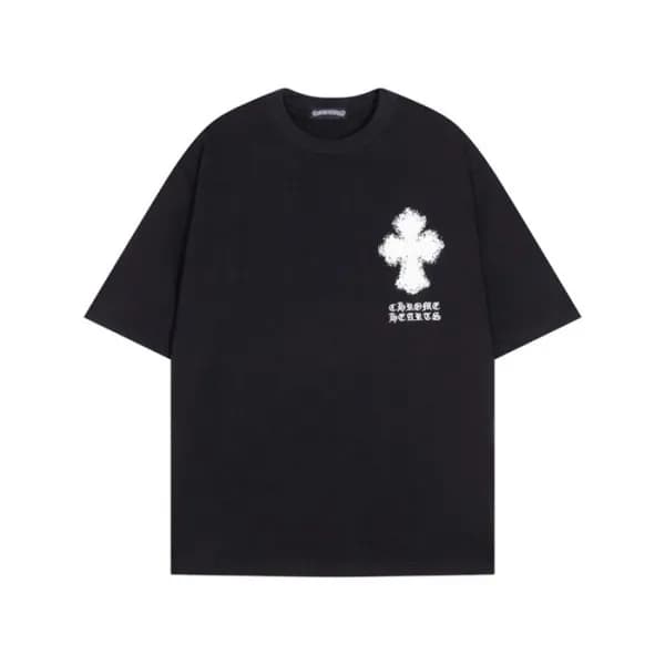크롬하츠 남성 블랙 반팔티 - Chrom Hearts Mens Black Tshirts -… - 1