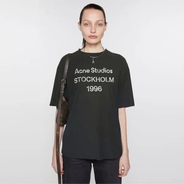 아크네 여성 블랙 반팔티 - Acne Womens Black Tshirts - anc202… - 1