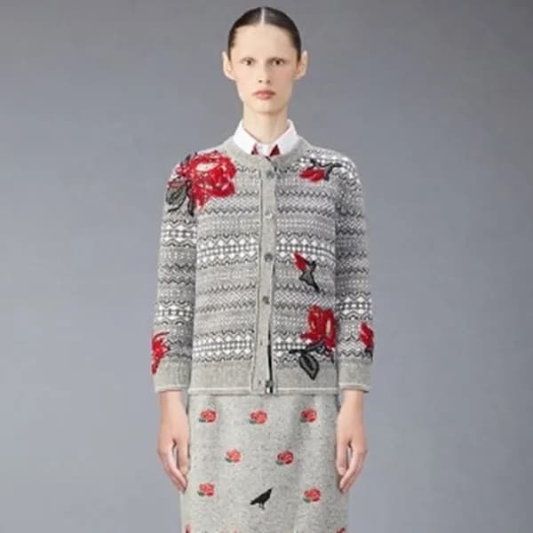 톰브라운 여성 라운드 가디건 - Thom Browne Womens Cardigan - th… - 1