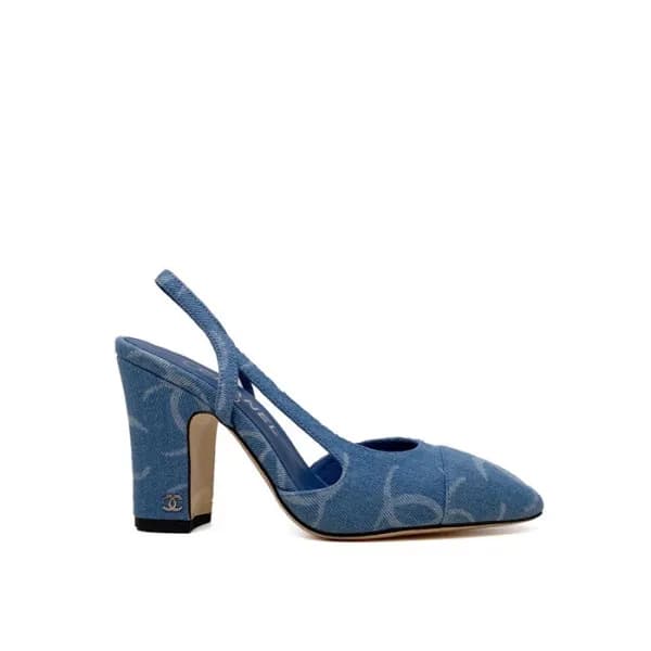 샤넬 여성 하이힐 슬링백 - Chanel Womens Blue Slingback - chs… - 1