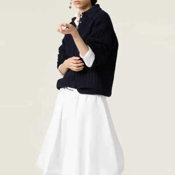미우미우 여성 폴로 니트 - Miumiu Womens Polo Knitwear - mic2… - 1