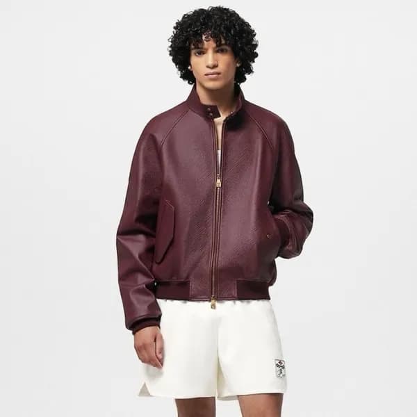 루이비통 남성 가죽 재킷 - Louis vuitton Mens Leather Jacket … - 1