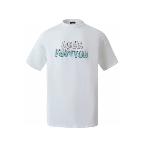 루이비통 남성 라운드 반팔 티셔츠 - Louis vuitton Mens Round Tshi… - 1