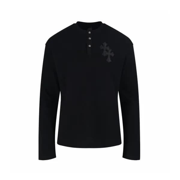 크롬하츠 남성 라운드 긴팔티 - Chrome Hearts Mens Round Tshirt … - 1