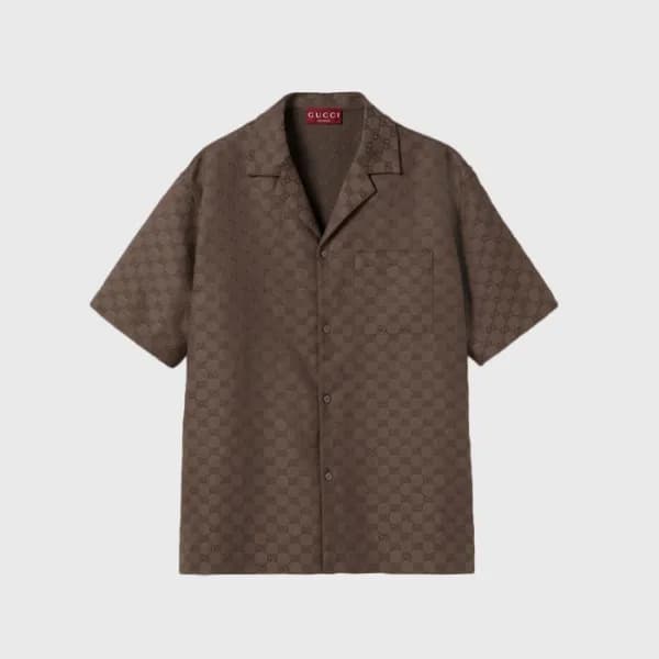 구찌 남성 GG 볼링 셔츠 - Gucci Mens GG Bowling Shirt - guc… - 1