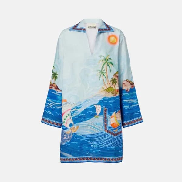 알레마이스 여성 섬 프린트 미니 드레스 - Alémais Womens Island Prin… - 1