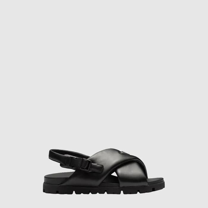 프라다 남성 패딩 나파 크로스 샌들 - Prada Mens Padded Napa Cross Sandal - prs14637x - 1