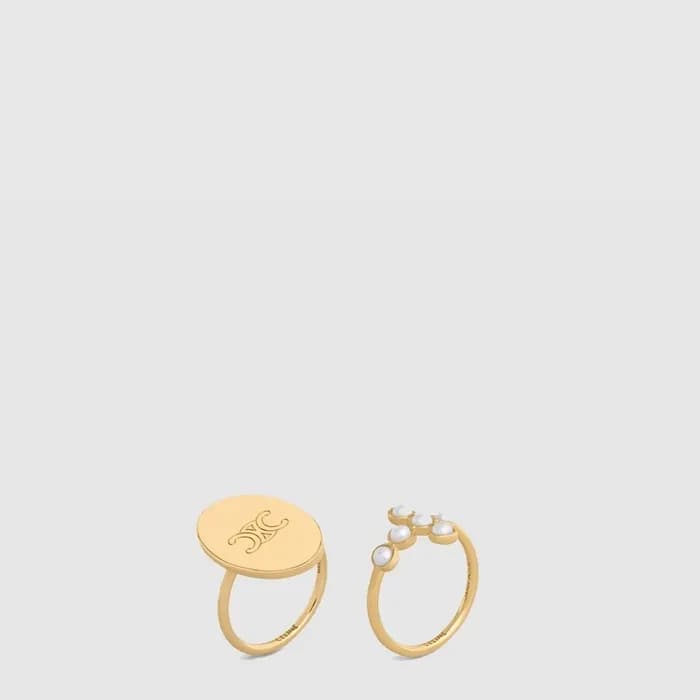 셀린느 여성 트리옹프 포크 링 - Celine Womens Triomphe Fork Ring - acc10572x - 1