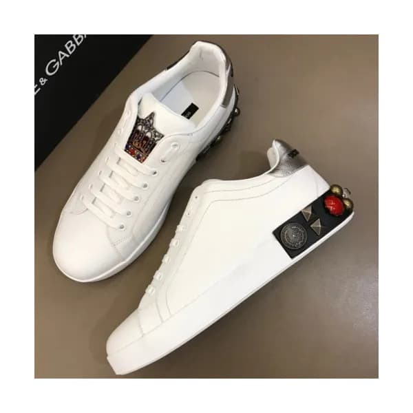 DOLCE&GABBANA 2018 JUWEL LEATHER SKEAKERS - 돌체앤가바나… - 1