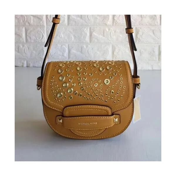 Michael Kors Leather Cary Saddle Shoulder Bag, 18C… - 1