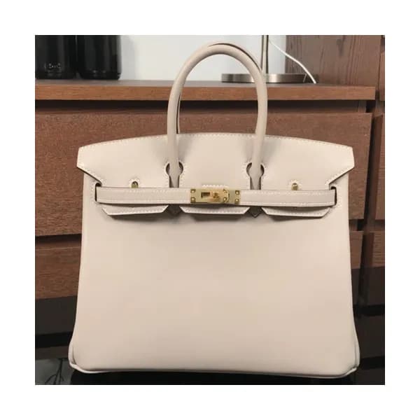 Hermes Birkin Swift Leather Tote Shoulder Bag ,25c… - 1