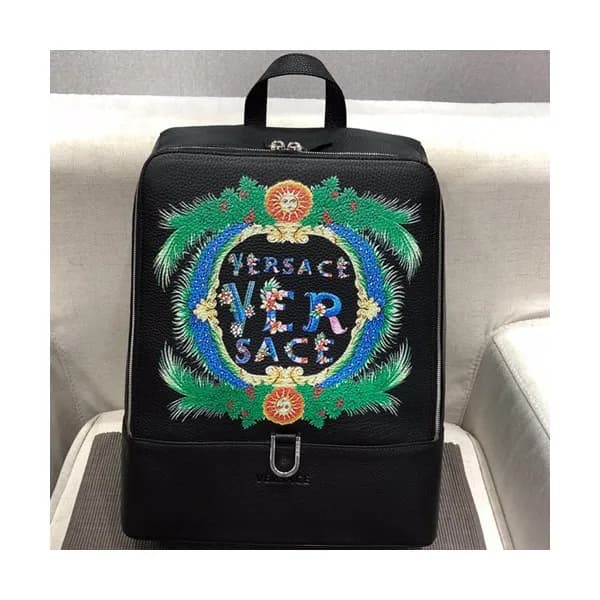 Versace 2018 Leather Back Pack,40CM - 베르사체 2018 레더… - 1