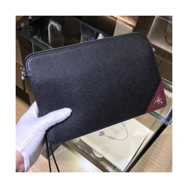 Prada Saffiano Mens Clutch Bag ,26.5CM - 프라다 사피아노 … - 1