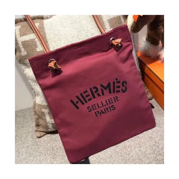 Hermes Canvas Shoulder Shopper Bag - 에르메스 캔버스 여성용… - 1