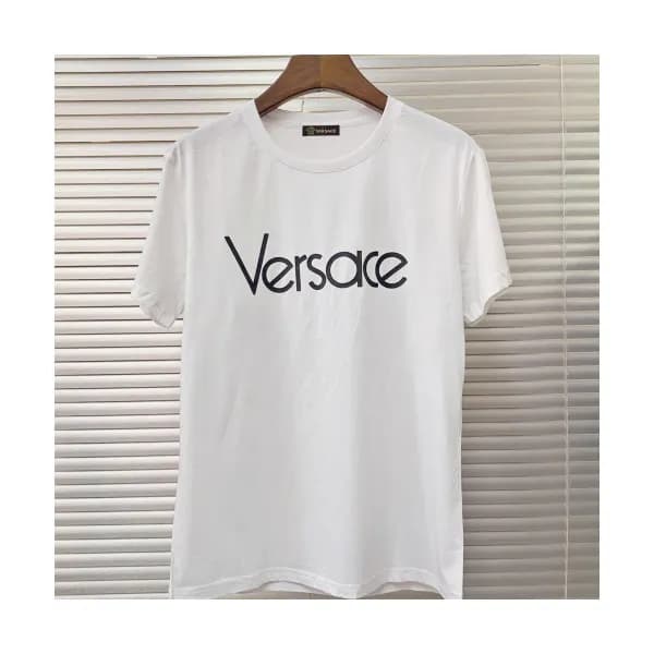 Versace 2019 Mens Logo Cotton Short Sleeved Tshirt… - 1