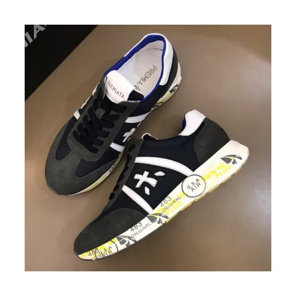 Premiata 2019 Mens Initial Logo Cajual Suede Sneak…