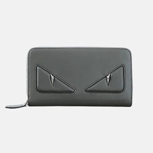 Fendi 2019 Leather Zip Round Wallet - 펜디 남여공용 레더 지… - 1