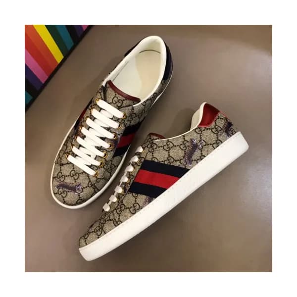 Gucci 2019 Mm/Wm Ophidia Ace Leather Sneakers - 구찌… - 1