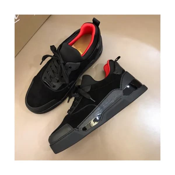 Christian Loubutin 2019 Mens Suede Leather Sneaker… - 1