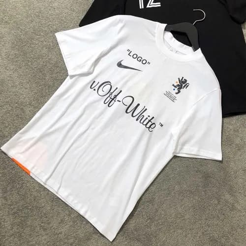 Off-White x Nike 2019 Mm/Wm Logo Wolf Cotton T shi… - 1