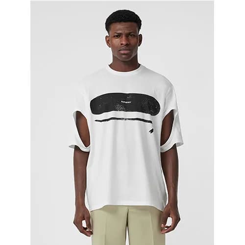 Burberry 2019 Mm/WmCrew -neck Cotton Short Sleeved… - 1