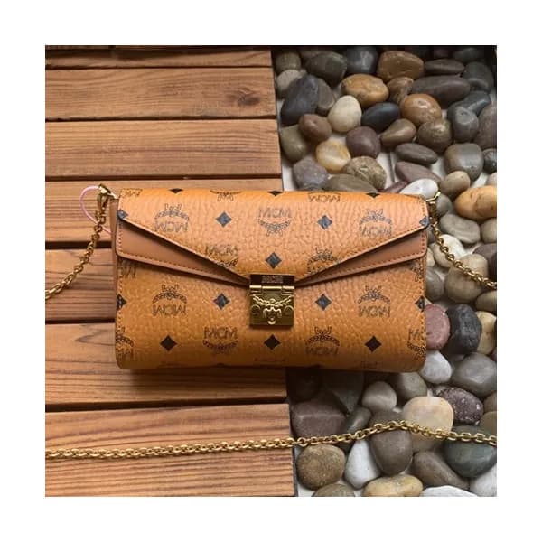 MCM 2019 Millie Visetos Chain Shoulder Cross Bag,2… - 1