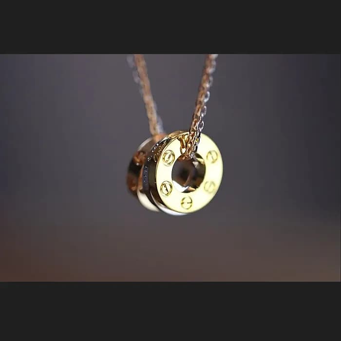 CARTIER Choker 18k Rose Gold - 까르띠에 여성용 러브 네크리스…