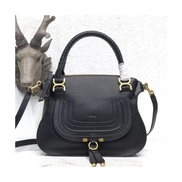 Chole 2019 Marcie Leather Tote Shoulder Bag, 36cm … - 1