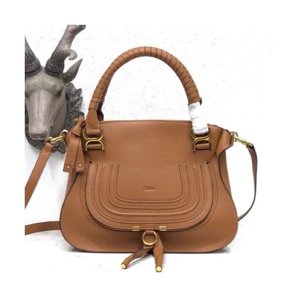 Chole 2019 Marcie Leather Tote Shoulder Bag, 36cm … - 1