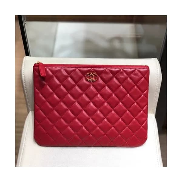 Chanel 2019 Leather Clutch Bag,28CM - 샤넬 2019 레더 클… - 1