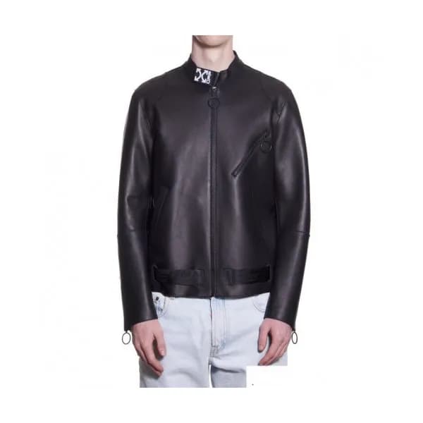 Off-white 2019 Mens Logo Leather Jacket - 오프화이트 20… - 1