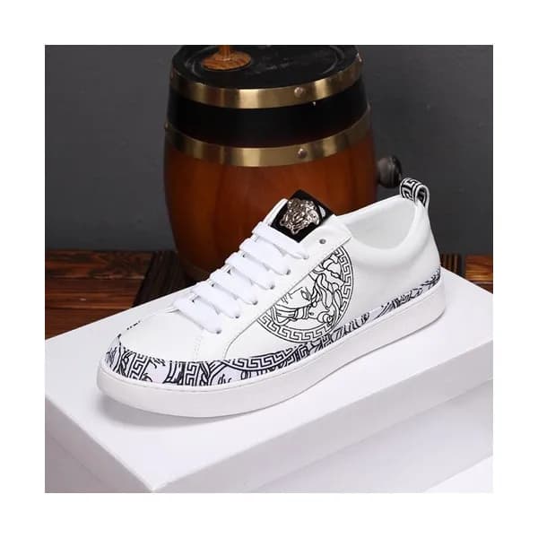 Versace 2019 Mens Leather Sneakers - 베르사체 2019 남성용… - 1