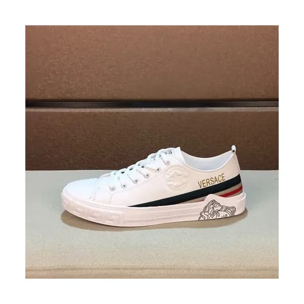 Versace 2020 Mens Leather Sneakers - 베르사체 2020 남성용… - 1