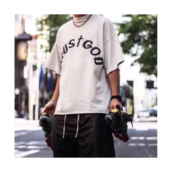 Kanye west 2020 Mm/Wm Logo Oversize Cotton Short S…