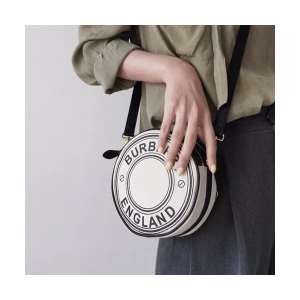 Burberry 2020 Canvas Round Mini Shoulder Bag, 17cm… - 1