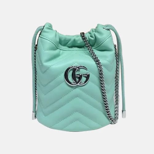 Gucci 2020 GG Marmont Mini Women Bucket Chain Shou… - 1